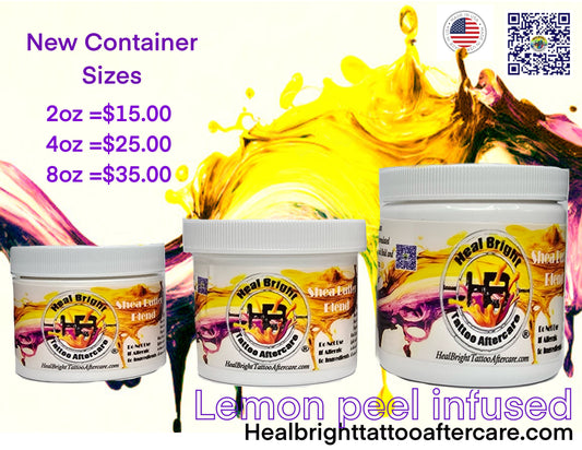 Lemon Infused Shea Butter 8oz Single Container